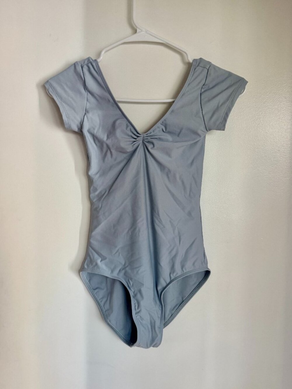 Bullet Pointe Pinch Front Short Sleeve Ballet Leotard Never Worn S Blue
